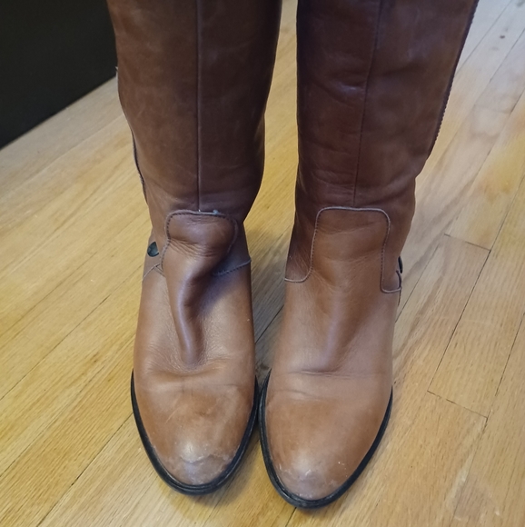 ⚡️SALE⚡️Davos Gomma Brown Leather Knee High Boots - Picture 5 of 13